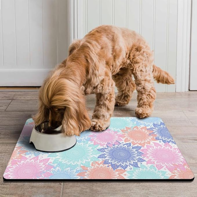 Pet Feeding Mat for Floors Waterproof Dog Mat for Food and Water Absorbent - Image 7