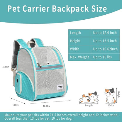 Cat Backpack Carrier for Small Dogs and Medium cat Puppy Kitten Bunny Pet - Image 5