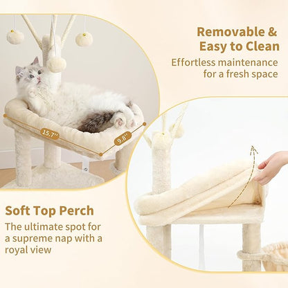 Heybly Cat Tree, 45.3-Inch Cat Tower - Image 4