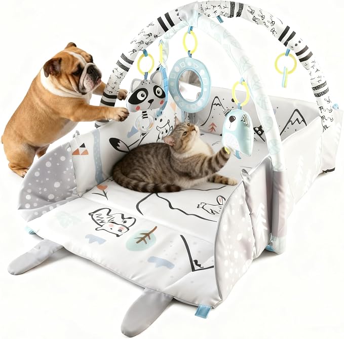 Puppy Play Gym & Cat Activity Mat, by PAWSGROWTOGETHER