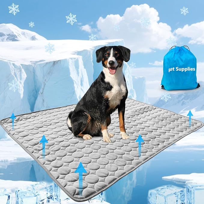 Dog Cooling Mat for Dogs, Pet Cooling Pad Bed for Dog Easy Washable for All by NXDZI