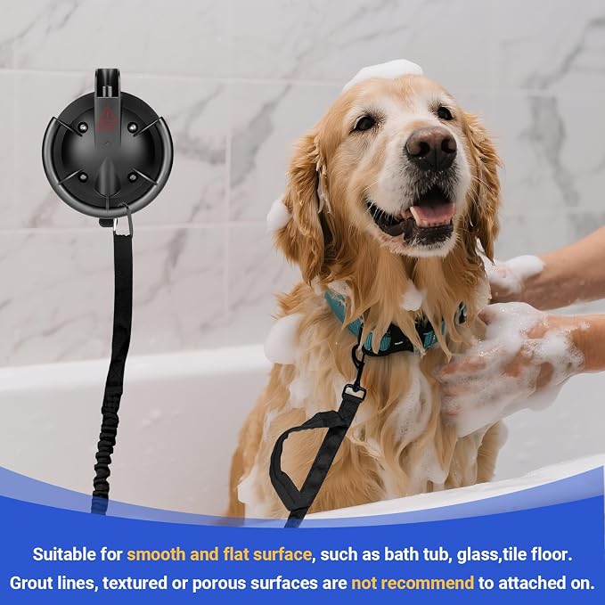 Dog Bathing Suction Cup with Tether, High Elasticity Nylon Dog Bathing Tether - Image 6