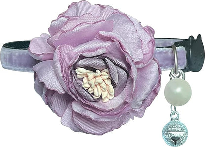 Fupo Purple Cat Collar with Flower Bowtie by Fupo