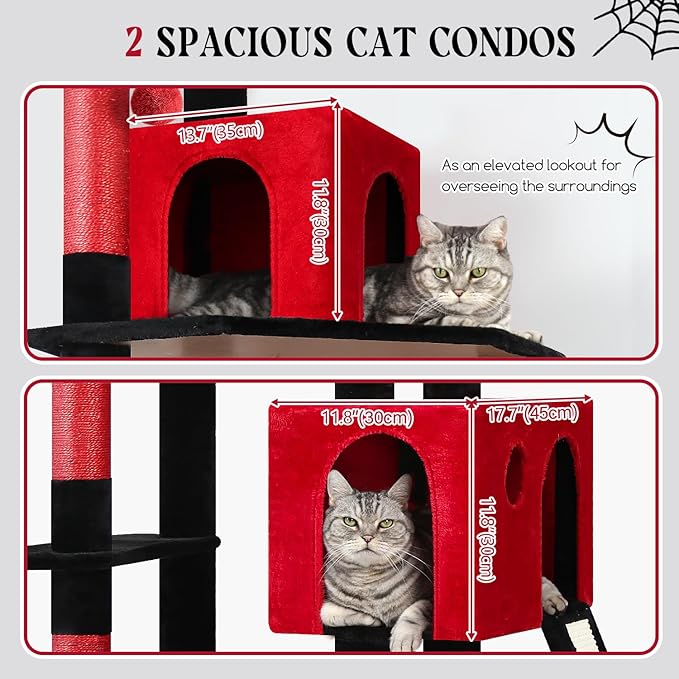 Globlazer Gothic Heavy Duty Cat Tree, 70in Tall Sturdy Goth Cat Tree - Image 3