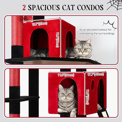 Globlazer Gothic Heavy Duty Cat Tree, 70in Tall Sturdy Goth Cat Tree - Image 3
