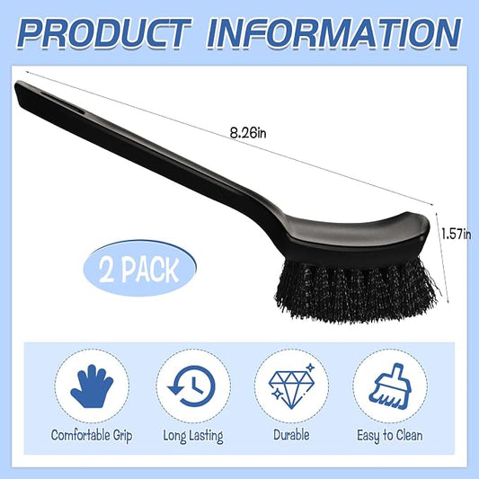 2 Pcs Bird Bath Brush Black Hard Bristle Cleaning Brush - Image 2