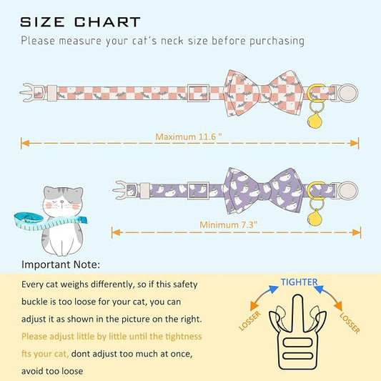 Faygarsle 2 Pack Halloween Cat Collar - Image 2