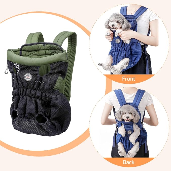 Dog Carrier Backpack, Pet Front Carrier Backpack Legs Out Dog Chest Carrier - Image 5