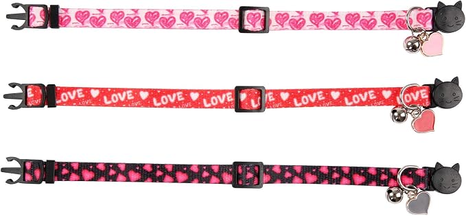 3 Pack Valentine's Day Cat Collar - Image 3