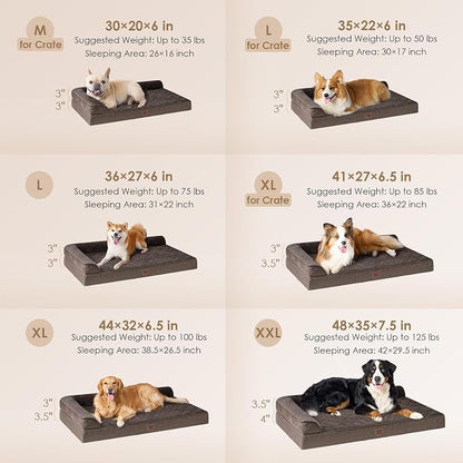 EHEYCIGA Extra Large Dog Bed Othorpedic, Memory Foam XL Dog Bed - Image 2