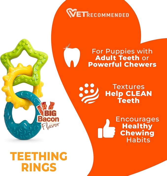 Nylabone Teething Rings Puppy Power Chew Toy - Image 4