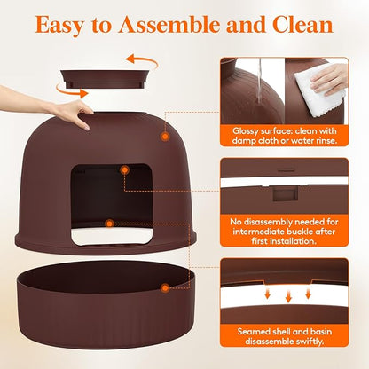 Lifewit Cat Litter Box, Hidden Enclosure Litter Tray - Image 5