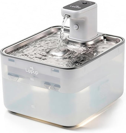 Cat Water Fountain Cordless, 88oz/2.6L Wireless Pet Water Fountains by LIPPUP