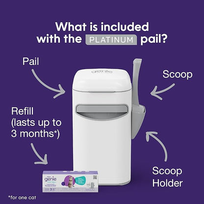 Litter Genie Platinum Pail Made of Durable Stainless Steel Includes 1 Easy Roll - Image 4