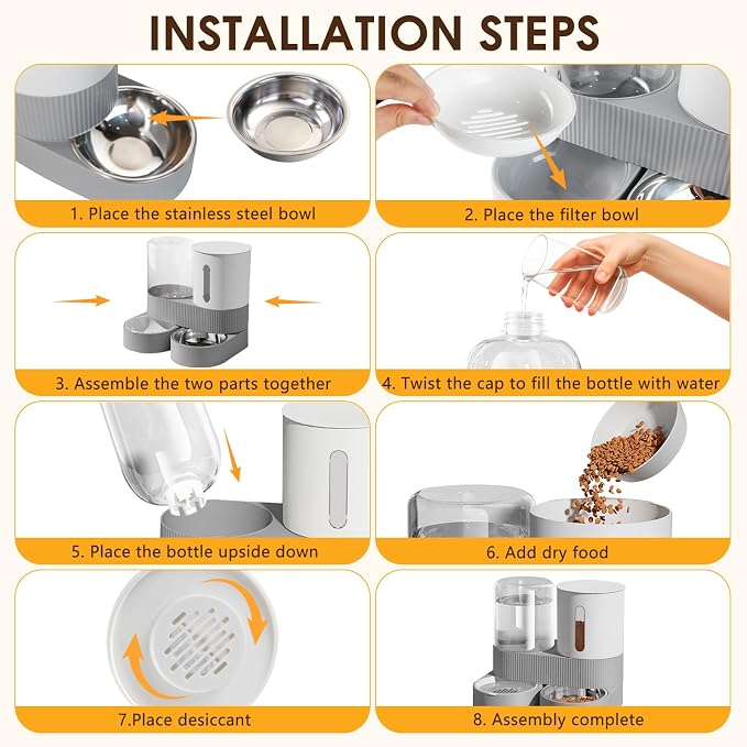 Automatic Gravity Cat Dog Feeder and Water Dispenser - Image 6