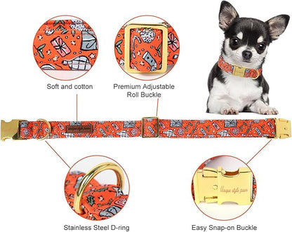Unique style paws Dog Collar Metal Buckle Puppy Collar - Image 2