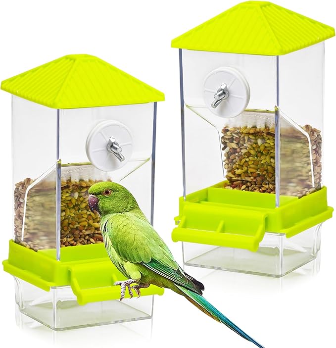 BNOSDM No Mess Automatic Bird Feeder 2 Pcs Anti-Splash Bird Feeder Acrylic by BNOSDM