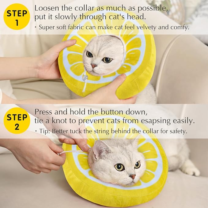 ANWA Adjustable Cat Cone Collar Soft, Cute Cat Donut Collar After Surgery - Image 5