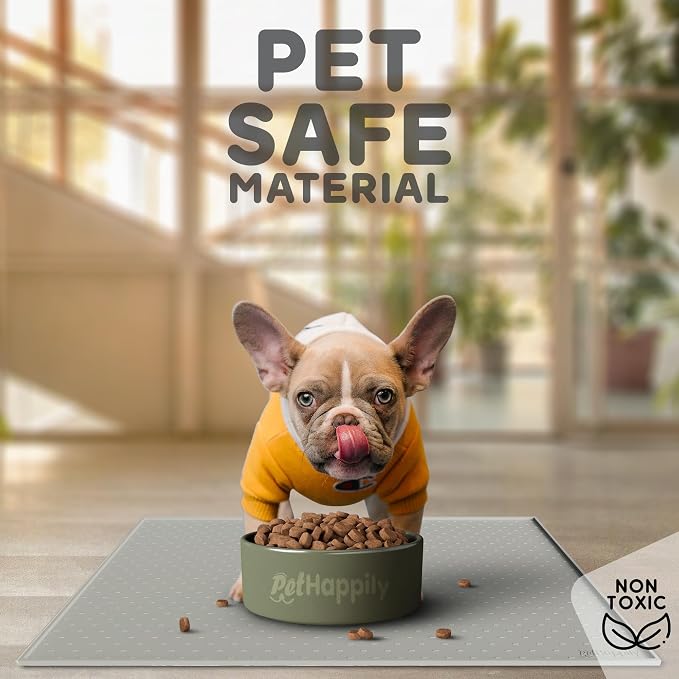 Dog Food Mat - 28x18 Raised Edges Dogs Mat - Image 3