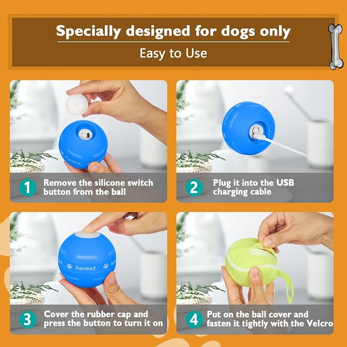 PetDroid Interactive Dog Toys Dog Ball, Durable Motion Activated Automatic - Image 7