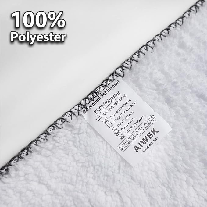 Waterproof Pet Blanket Dog Blankets, Pattern Printing Super Soft Warm Fluffy - Image 5