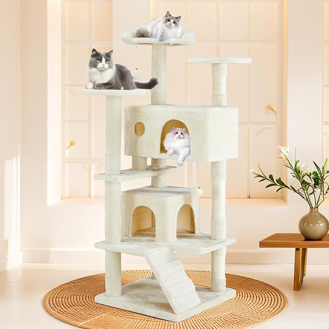 Sweetcrispy 54 Inch Cat Tree Tower, Indoor Cat Condo by Sweetcrispy