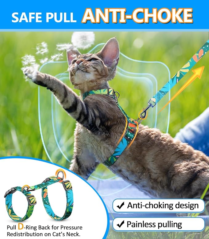 Halypet Cat Harness and Leash Set, Escape Proof Cat Harness, Soft Comfortable - Image 9
