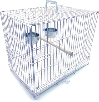 Collapsable Bird, Rabbit and Cat Carrier Travel Vet Carrier Cage by Mcage