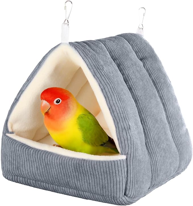 Medium Winter Warm Bird House and Bird Bed by Hoopttay