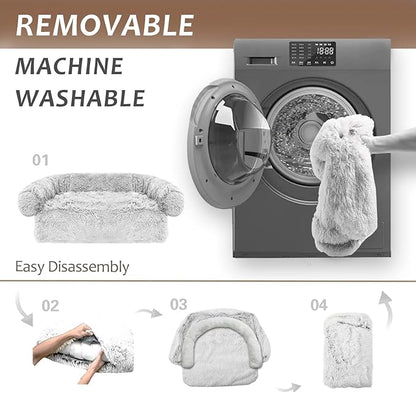 Calming Dogs/Cats Bed Mats, Dog Pad Washable Removable Couch Cover, Plush Long - Image 5