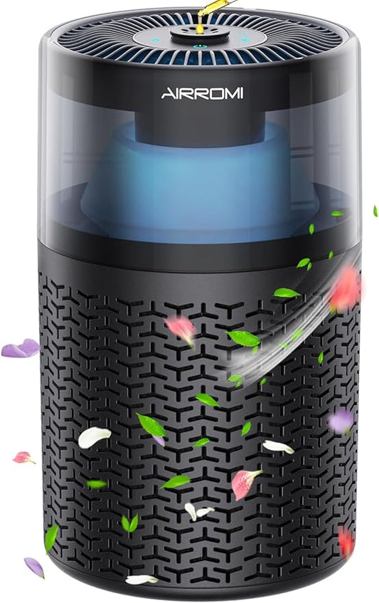AIRROMI Pet Air Purifier for Home & Bedroom, HEPA Activated Carbon Filter by AIRROMI