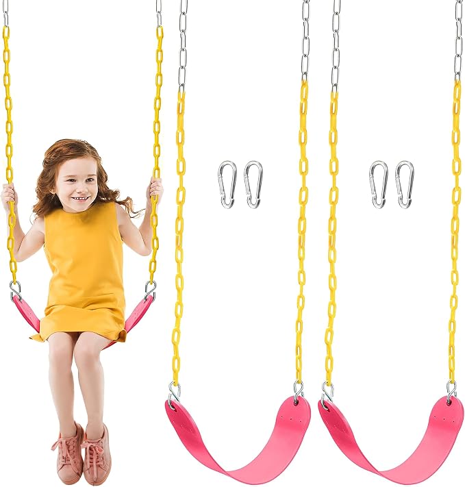 TURFEE 2 Packs Heavy Duty Swing Seat, Swing Set Accessories Replacement by Turfee