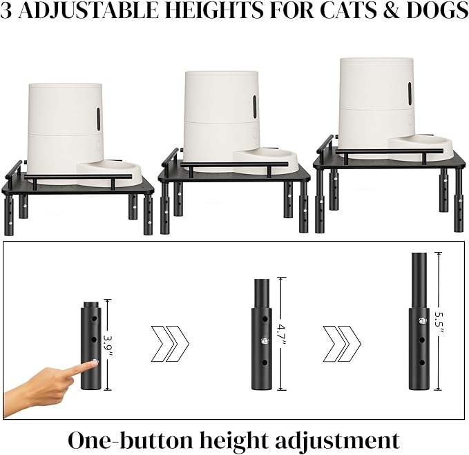 Raised Pet Feeder Stand for Cats & Dogs Neck Health, Metal Holder for Pet - Image 7