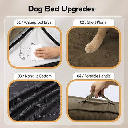 Large Orthopedic Dog Bed with Sides XXXL Dog Beds with Removable Washable Cover - Image 5