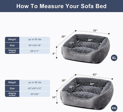JOEJOY Rectangle Dog Bed for Large Medium Small Dogs - Image 5
