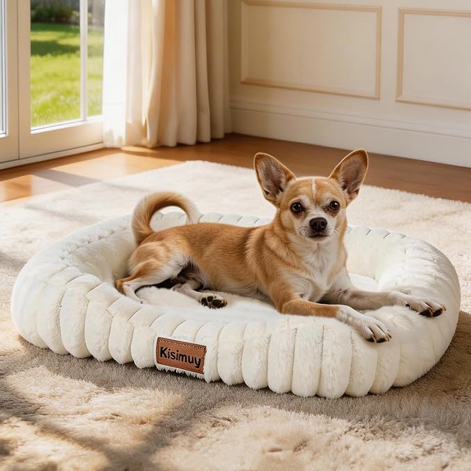 Dog Bed for Small & Medium Dogs – Calming Furry Puppy Bed by Unknown