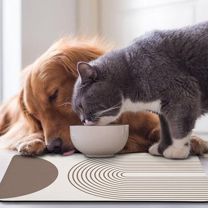 Dog Food Mats for Floors Waterproof, Cat Water Bowl Mats Pet Feeding Absorbent - Image 7