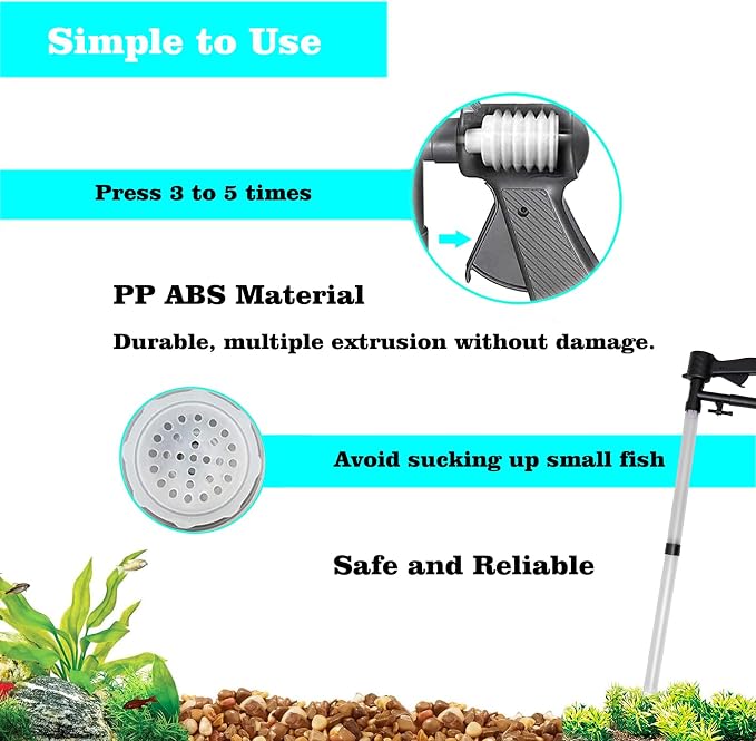 Carefree Fish Aquarium Gravel Cleaner 15~30In - Image 5
