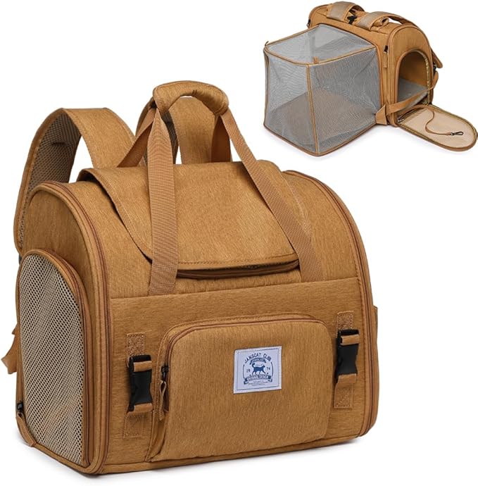 Pet Backpack Carrier for Small Dogs Medium Cats, Breathable and Collapsible by ioviewforpet