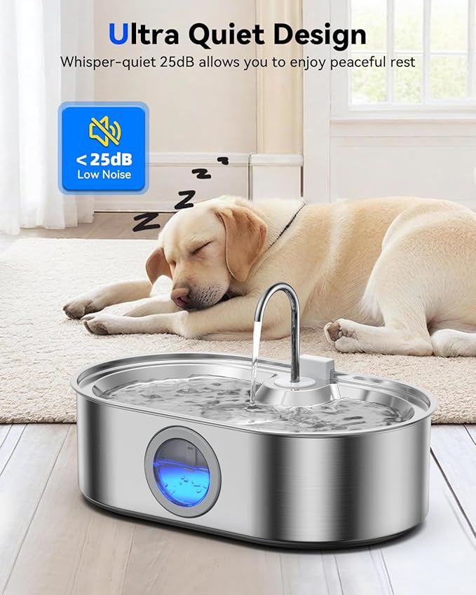 3.4Gal Dog Water Fountain for Large Dogs, 13L Stainless Steel Large Pet Fountain - Image 8