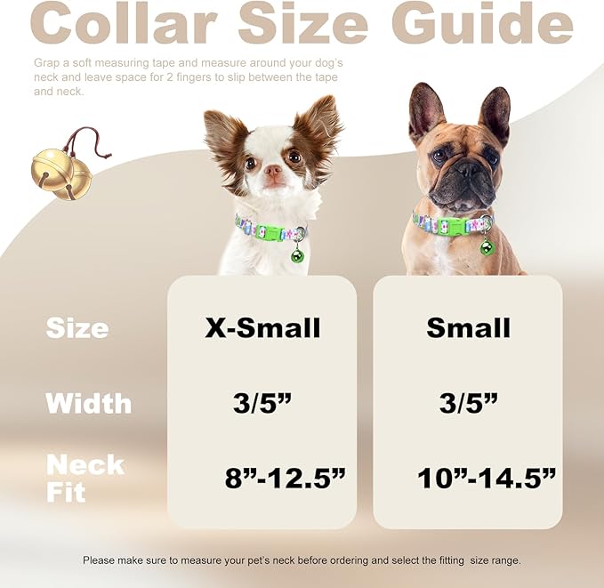 Puppy Collar with Bell，Nylon - Image 3