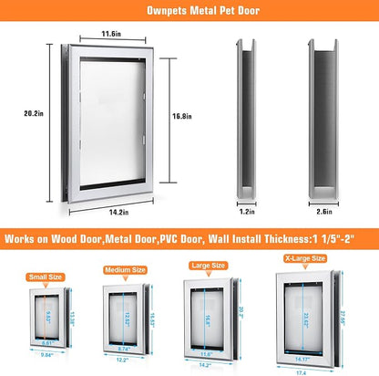 Ownpets Aluminum Large Dog Door, Pet Door - Image 7