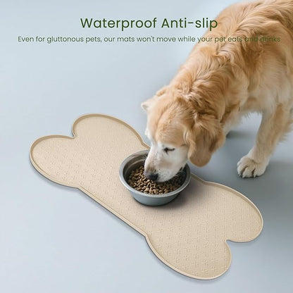 Dog Food Mat Anti-Slip Silicone Dog Bowl Mat Thicker Pet Placemat Waterproof - Image 3