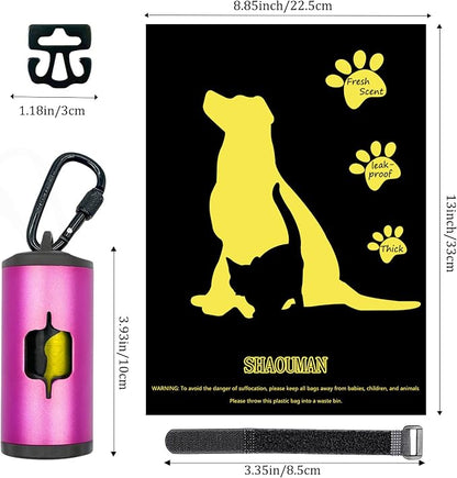 Metal Dog Poop Bag Holder 2-Pack w/Leash Clip|Durable Scratch-Resistant - Image 4