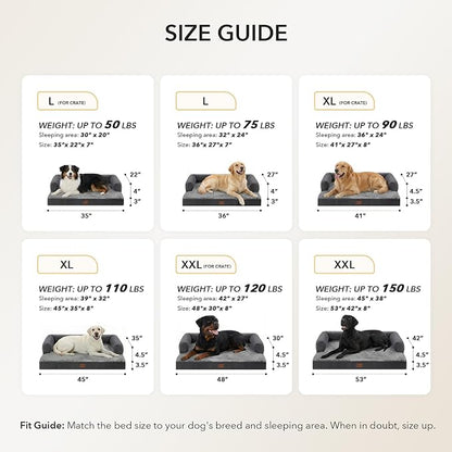 Orthopedic Dog Beds for Large Sized Dogs, Waterproof Egg Crate Foam Medium Dog - Image 5