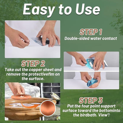 4Pcs Pure Copper Bird Bath Purification Disk, 0.6mm thick, All-Season Safe - Image 4