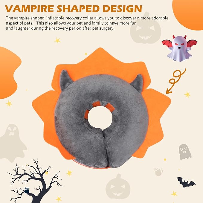 IEUUMLER Inflatable Recovery Dog Collar, Protective Donut Cone, Adjustable Soft - Image 8