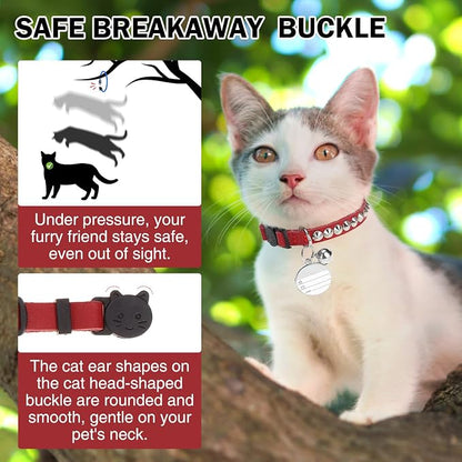 Leather Personalized Breakaway Cat Collar - Image 2