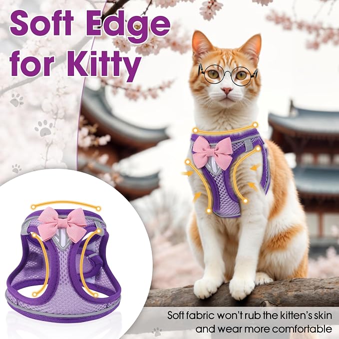 Cat Vest Harness and Leash Set for Walking Escape Proof, Adjustable Kitten - Image 7