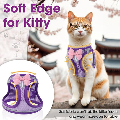 Cat Vest Harness and Leash Set for Walking Escape Proof, Adjustable Kitten - Image 7